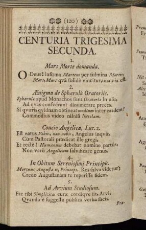 Centuria Trigesima Secunda.