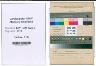 Entnazifizierung Fritz Sachse , geb. 01.11.1908 (Kaufm.Angestellter)