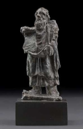 Statuette von einer Bronzelampe