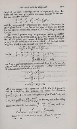 On a space-locus connected with the ellipsoid. [Fortsetzung].