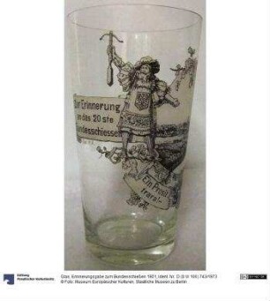 Glas, Erinnerungsgabe zum Bundesschießen 1901