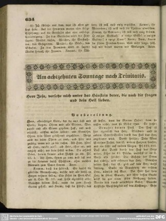 Am achtzehnten Sonntage nach Trinitatis