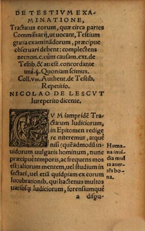 De testium examinatione tractatus