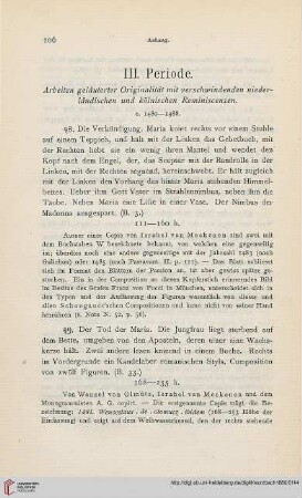 III. Periode. Arbeiten geläuterter Originalität mit verschwindenden niederländischen und kölnischen Reminiscenzen