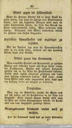 Kartoffeln schmackhafter und ergiebiger zu erziehen