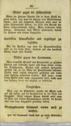 Kartoffeln schmackhafter und ergiebiger zu erziehen