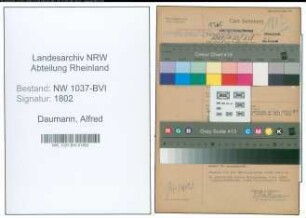 Entnazifizierung Alfred Daumann , geb. 18.07.1906 (Studienrat)