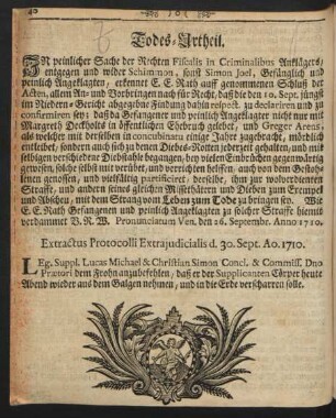 Todes-Urtheil