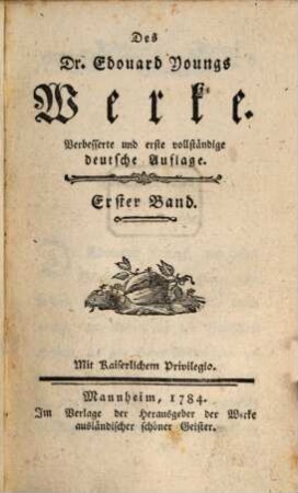 Des Dr. Edouard Youngs Werke, 1