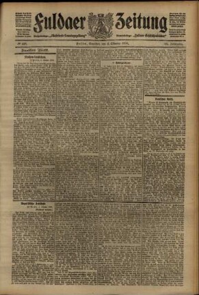 Zweite Ausgabe vom Samstag, den 03. Oktober 1908.