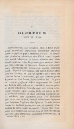 1-3 Decretum urbis et orbis