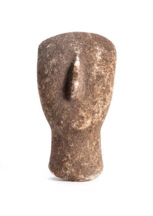 Kopf eines Kykladenidols vom Spedos Typ