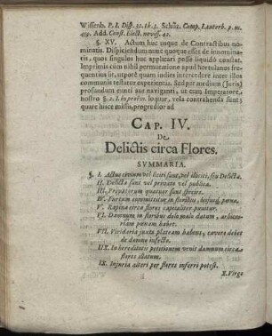 Cap. IV. De Delictis circa Flores.