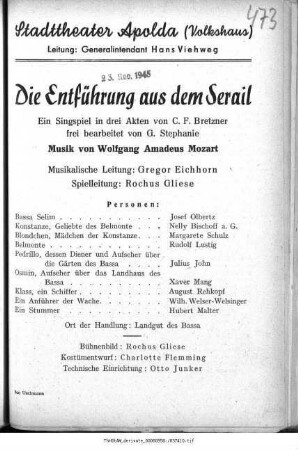 Die Entführung aus dem Serail
