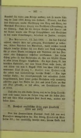 77. Preußens unglücklicher Krieg gegen Frankreich (1806 und 1807)