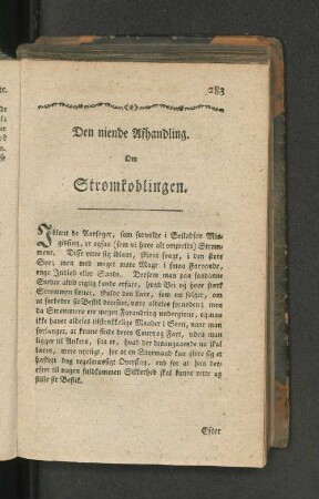 Den niende Afhandling. Om Stromkoblingen.