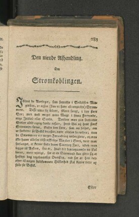 Den niende Afhandling. Om Stromkoblingen.