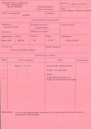 Islam, Sunnite / Chants religieux
