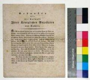 Huldigungsgedicht von Carl Meyer anlässlich der Heimkehr Friedrich Augusts König von Sachsen aus der preußischen Gefangenschaft