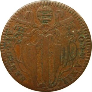 ½ Baiocco (Mezzo Baiocco) - Die Öffnung und Schließung der Heiligen Pforte im Jubeljahr 1750