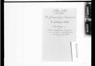 Verzeichnisse (1864-1869)
