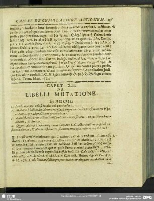 Caput XII. De Libelli Mutatione