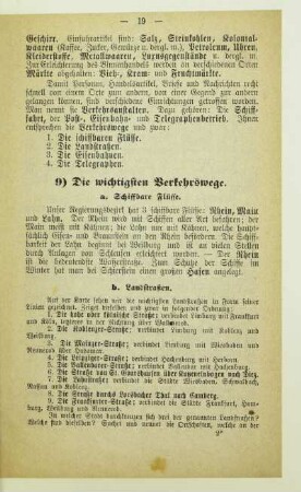 9) Die wichtigsten Verkehrswege