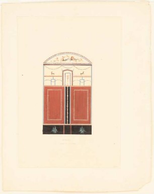 Casa di Diomede, Pompeji Rekonstruktion: Aufriss des Wandgemäldes