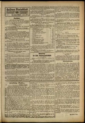 Zweite Ausgabe vom Samstag, den 11. Januar 1919.