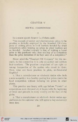 Chapter V: Brutal competition
