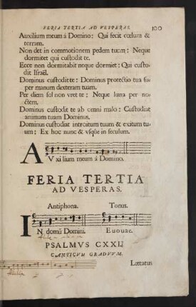 Feria Tertia Ad Vesperas.
