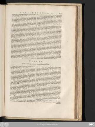 Vers. XV. Ne dicas contrà proximum tuum testimonium falsum.