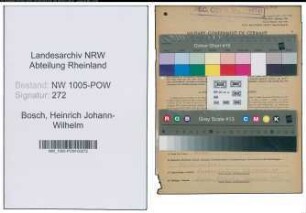 Entnazifizierung Heinrich Johann-Wilhelm Bosch , geb. 03.05.1904 (Einschaler)