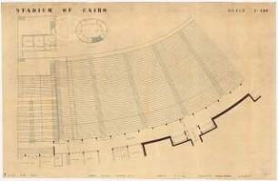Sportfield Kairo Main Stadium: Grundriss Lower Circle, Sector N 3, 1:100