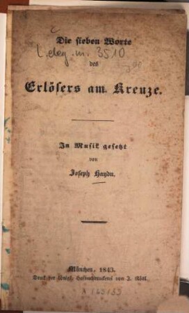 Die sieben Worte des Erlösers am Kreuze