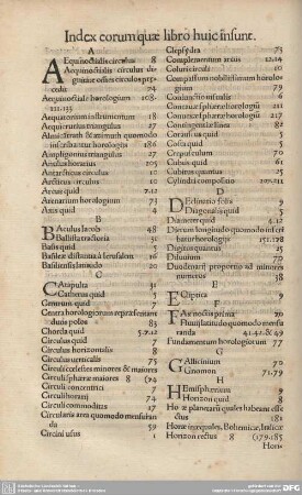 Index eorumque libro huic insunt.