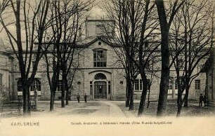 Postkartenalbum mit Motiven von Karlsruhe. "Karlsruhe. Großherzogliche Akademie der bildenden Künste (Altes Kunstschulgebäude)"