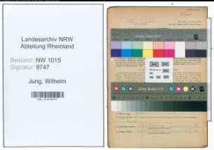 Entnazifizierung Wilhelm Jung , geb. 20.03.1901 (Schmelzmeister)