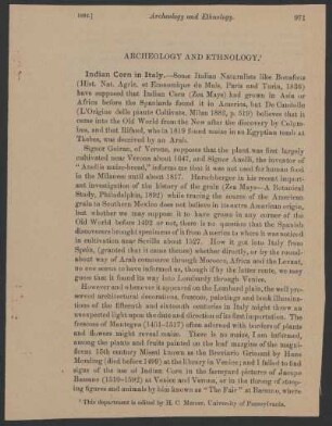 Archeology And Ethnology