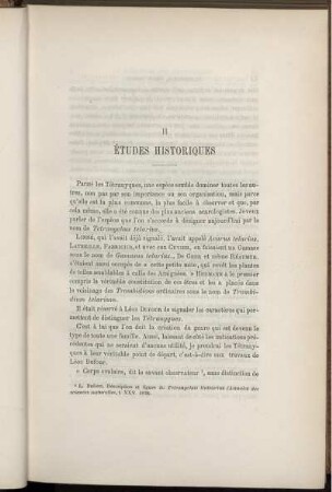 II. Études Historiques