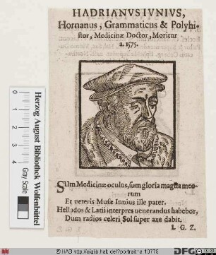 Bildnis Hadrianus Junius (eig. Adriaen de Jonghe)