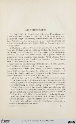 Die Vorgeschichte