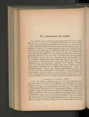 VII. Anomalieen der Leber.