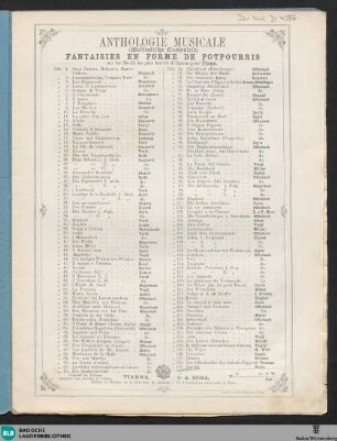 Potpourri über Motive der Operette: Javotte