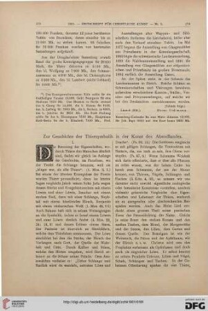 Zur Geschichte der Tiersymbolik in der Kunst des Abendlandes