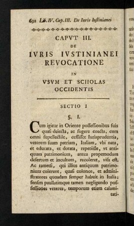 692-700, Sectio I