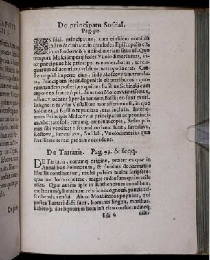De principatu Susdal. Pag. 90. / De Tartaris. Pag. 93. & seqq.