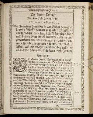 Die Vierte Predigt. Textus vers. 6. & 7. cap.1