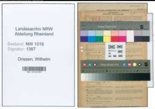 Entnazifizierung Wilhelm Drissen , geb. 22.09.1914 (Angestellter)