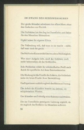 Im Zwang der Schöpferischen